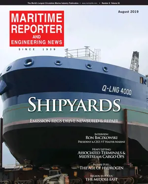 Maritime Reporter cover, August 2019