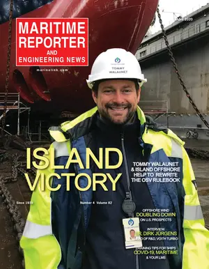Maritime Reporter cover, April 2020