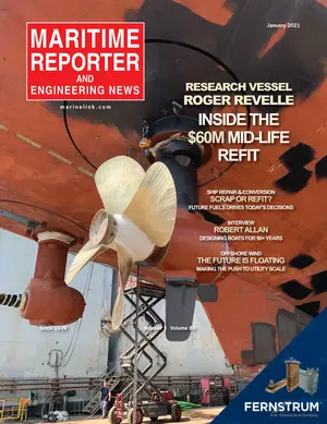 Maritime Reporter cover, January 2021