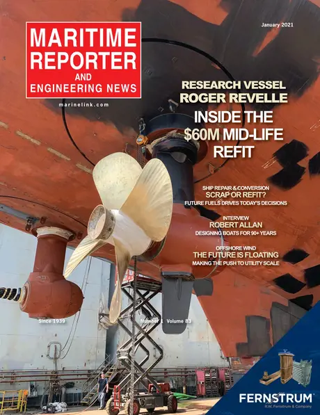Cover of Maritime Reporter, January 2021