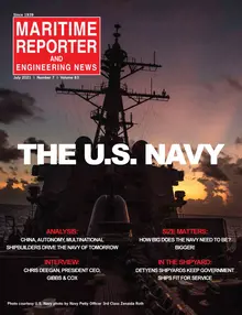 Maritime Reporter cover, July 2021