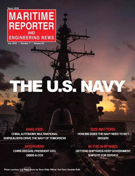 Cover of Maritime Reporter, July 2021