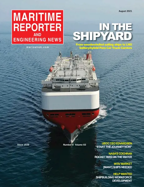 Cover of Maritime Reporter, August 2021