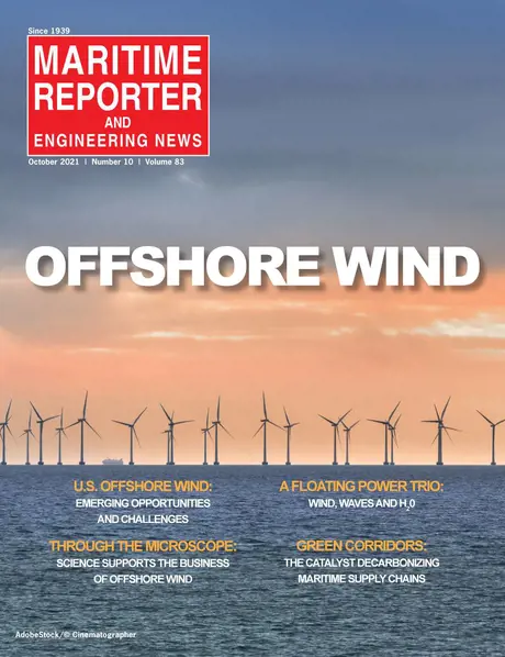 Cover of Maritime Reporter, October 2021