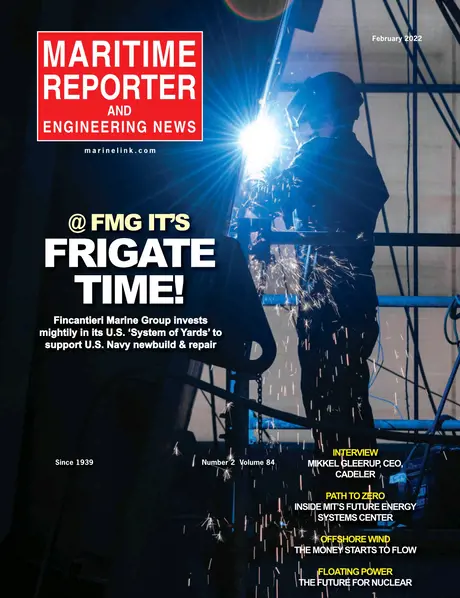 Cover of Maritime Reporter, February 2022