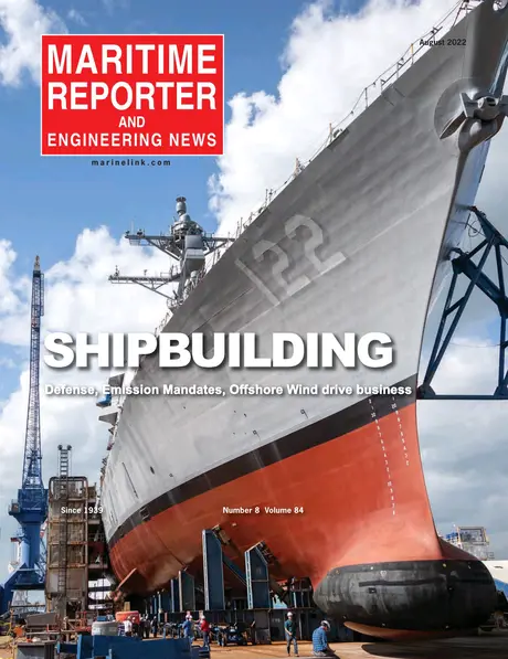 Cover of Maritime Reporter, August 2022