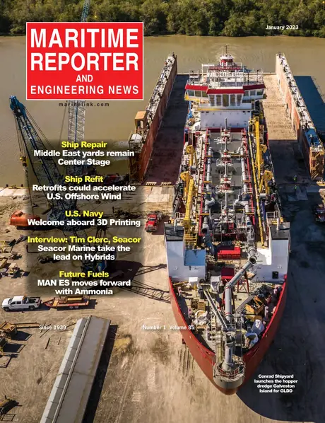 Cover of Maritime Reporter, January 2023