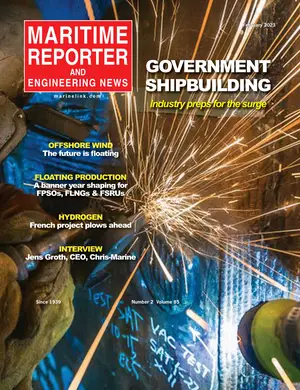 Maritime Reporter cover, February 2023