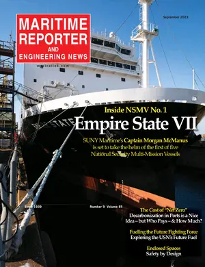 Maritime Reporter cover, September 2023