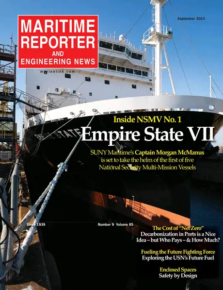 Cover of Maritime Reporter, September 2023