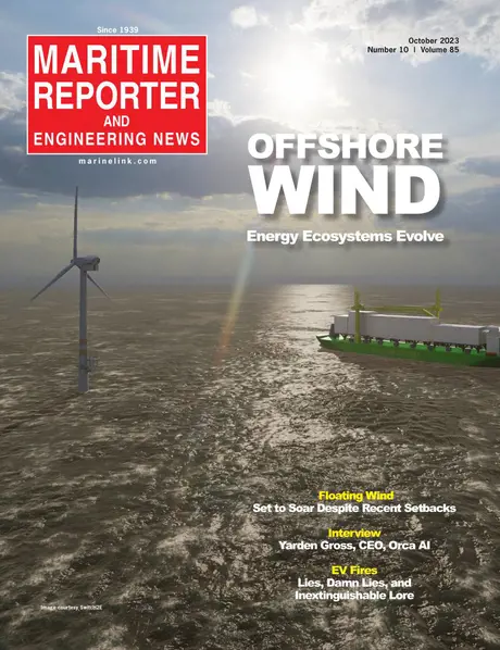 Cover of Maritime Reporter, October 2023