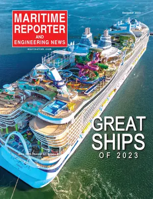 Maritime Reporter cover, December 2023