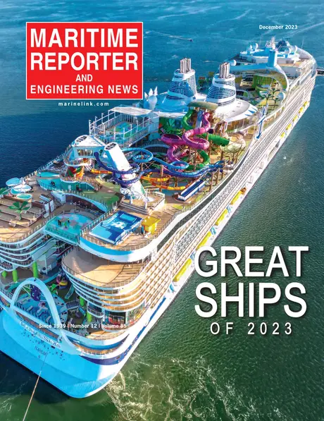 Cover of Maritime Reporter, December 2023
