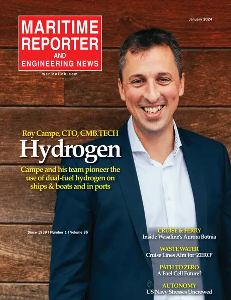 Cover of Maritime Reporter, January 2024