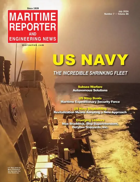 Cover of Maritime Reporter, July 2024