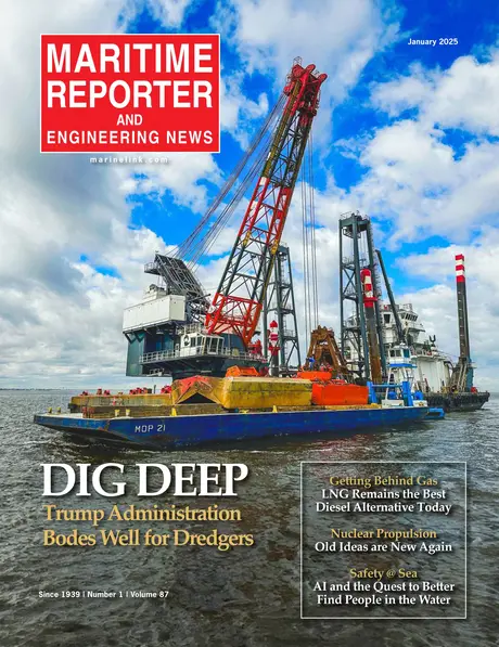 Cover of Maritime Reporter, January 2025