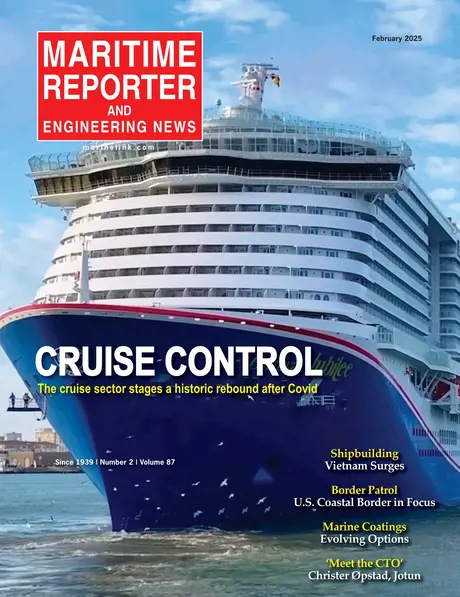 Cover of Maritime Reporter, February 2025