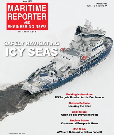 Cover of Maritime Reporter, March 2025