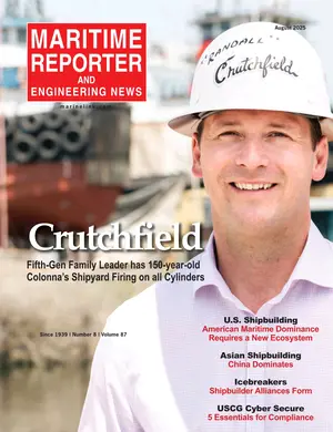 Maritime Reporter cover, August 2025