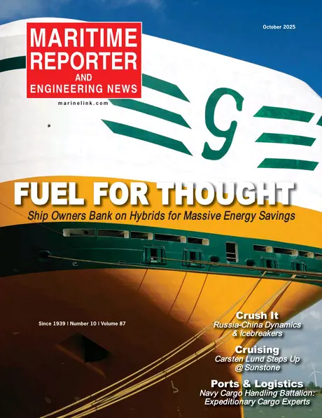 Cover of Maritime Reporter, October 2025