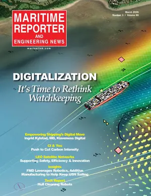 Maritime Reporter cover, March 2026