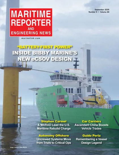 Maritime Reporter cover, September 2026